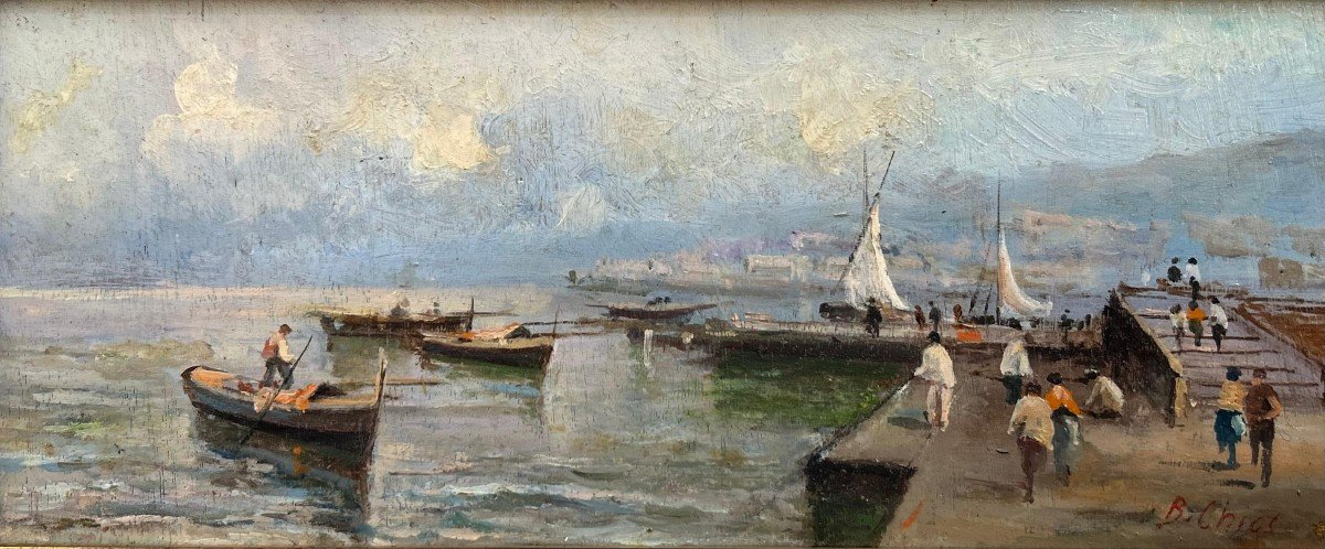 Bruno Chiosi (naples, 1932), Marina Di Pozzuoli.-photo-2