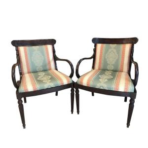 Pair Of Armchairs, 1st Half 1800