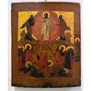 Icon Depicting The Ascension. Early 19th Century.