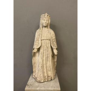 Standing Virgin In Stone – Central Italy, Between The End Of The 14th And The Beginning Of The 