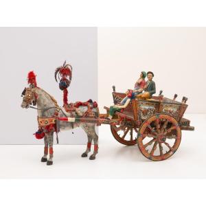 Trapani Craftwork, First Half Of The 20th Century, Sicilian Cart