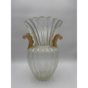 Elegant Murano Glass Vase 