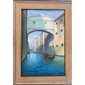 Marina De Venice , Signé Vincenzo Udine.