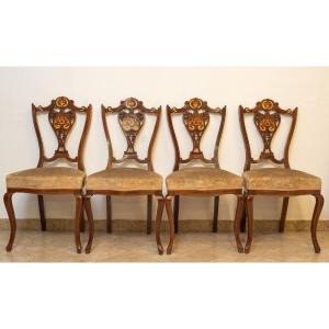 4 chaises anglaises, seconde moitié des années 1800