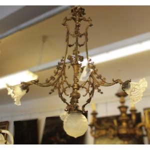 4-light Chandelier, 19th Century