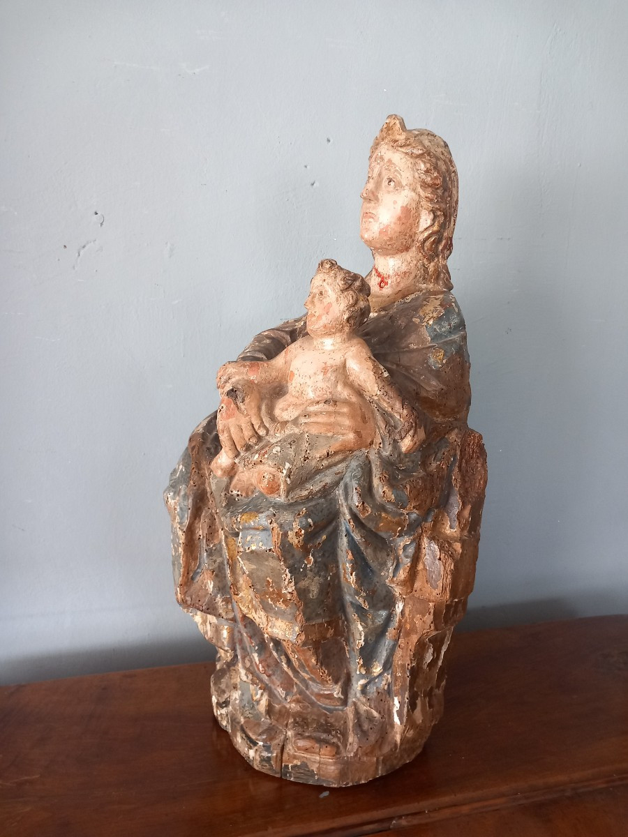Sculpture Madonna With Child, Late 16th Century, Italy -photo-4
