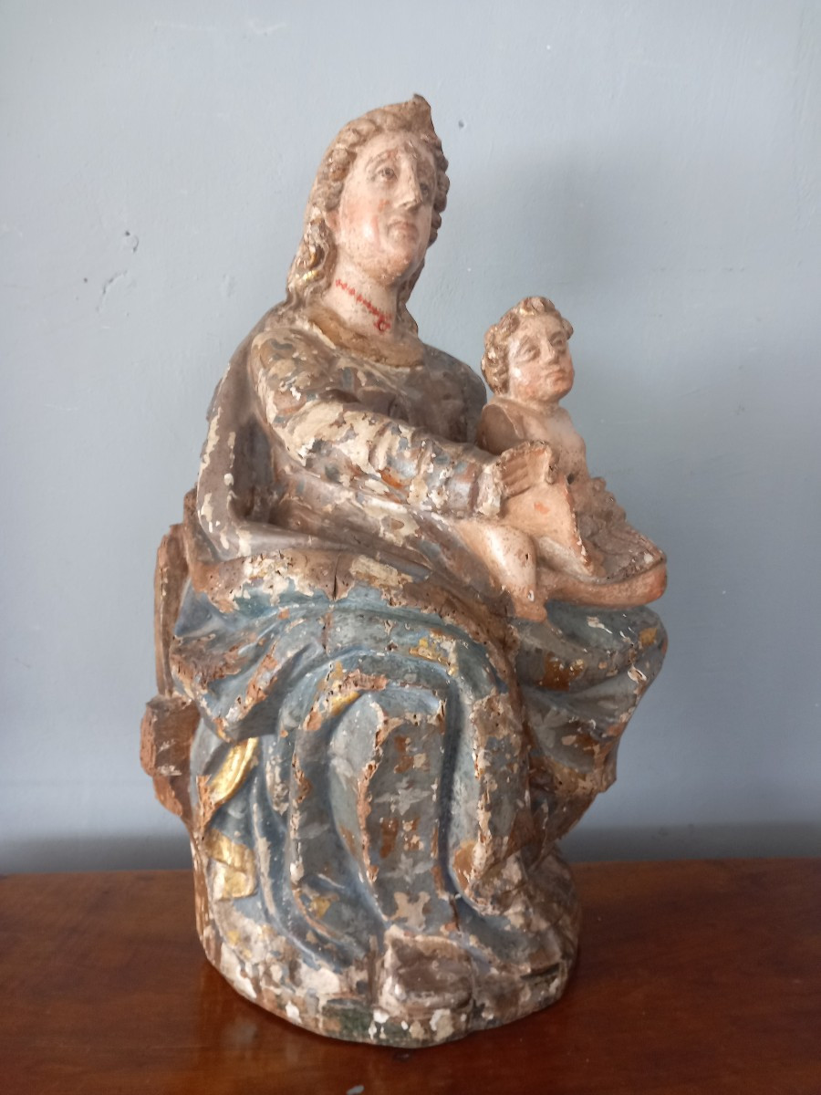 Sculpture Madonna With Child, Late 16th Century, Italy -photo-3