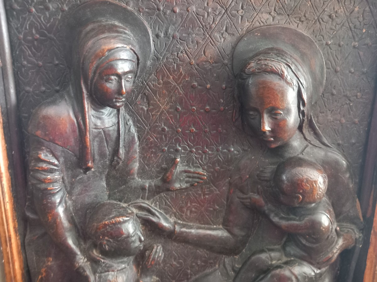 Terracotta Relief Depicting A Sacred Scene, Late 1400s, Italy-photo-3
