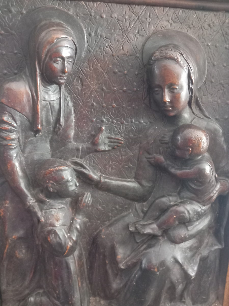 Terracotta Relief Depicting A Sacred Scene, Late 1400s, Italy-photo-4