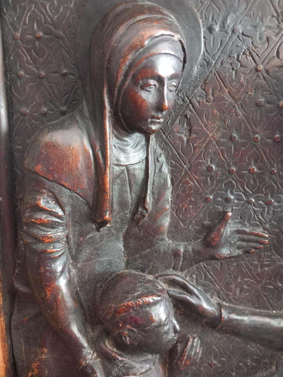 Terracotta Relief Depicting A Sacred Scene, Late 1400s, Italy-photo-2