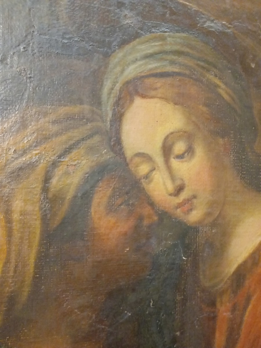 Tableau « La Visitation », XVIIIe siècle, Italie centrale -photo-1