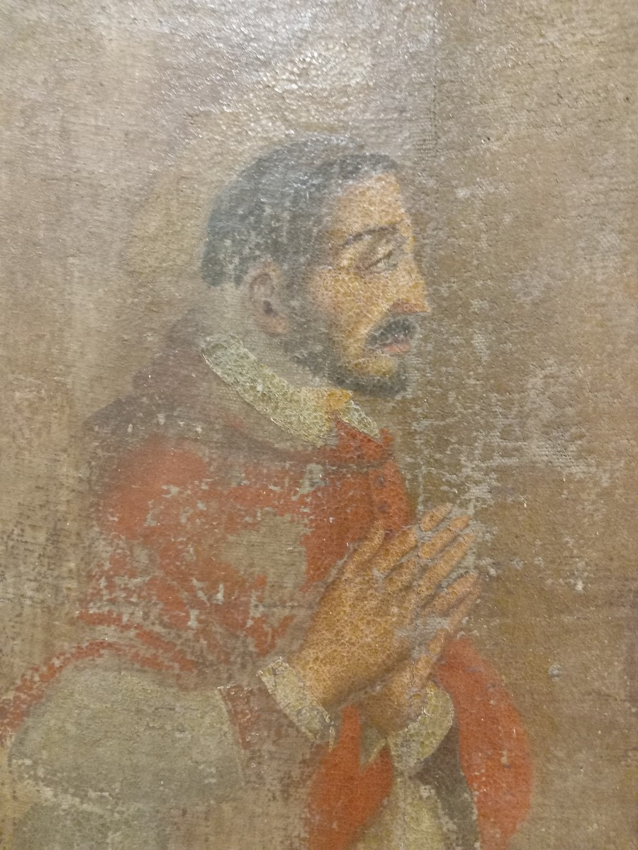 Altarpiece Depicting The Madonna And Child With Saints, 17th Century-photo-1