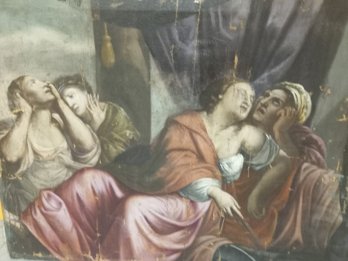 Painting - Biblical Scene, 17th Century-photo-2