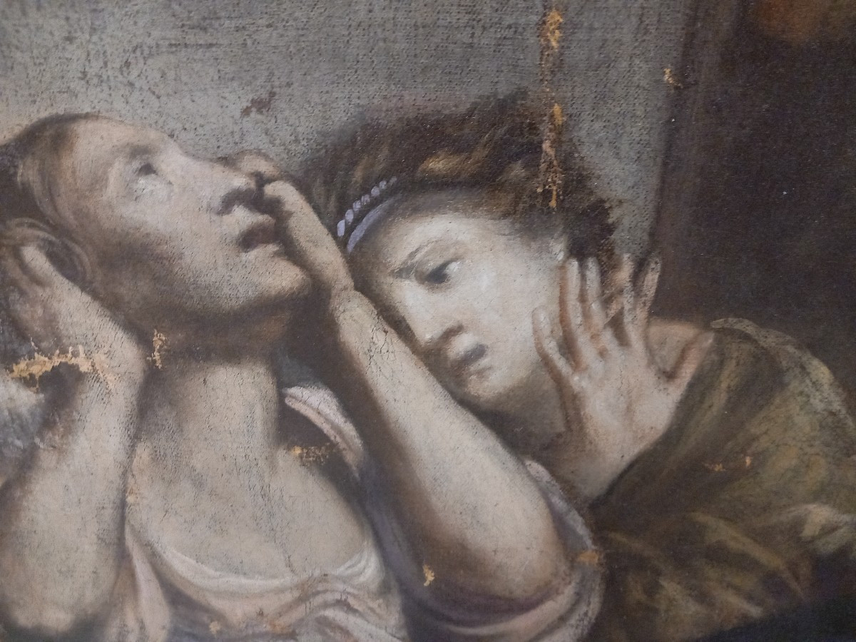 Painting - Biblical Scene, 17th Century-photo-3