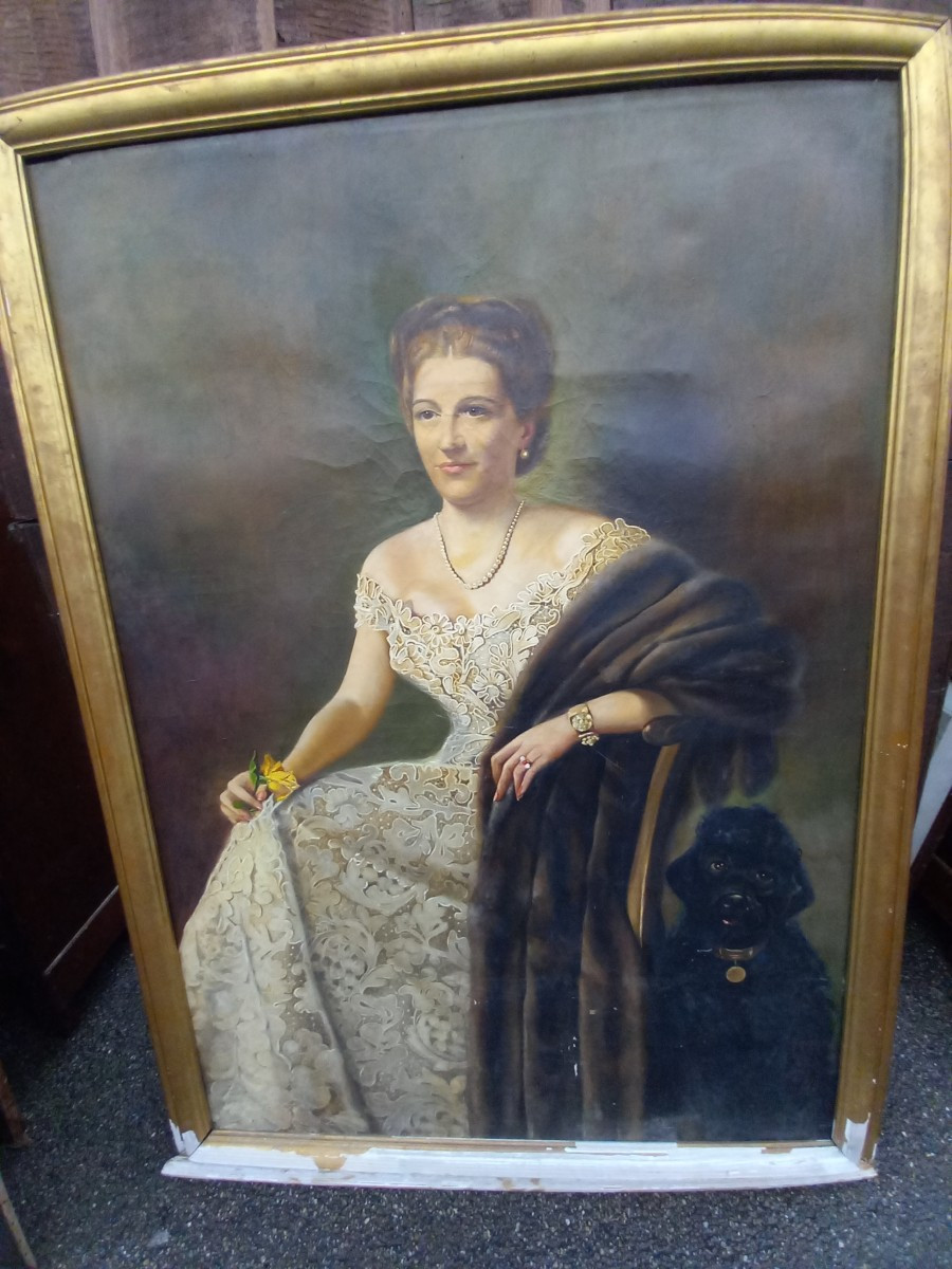 Portrait Of A Noble Lady, 19th Century.-photo-2