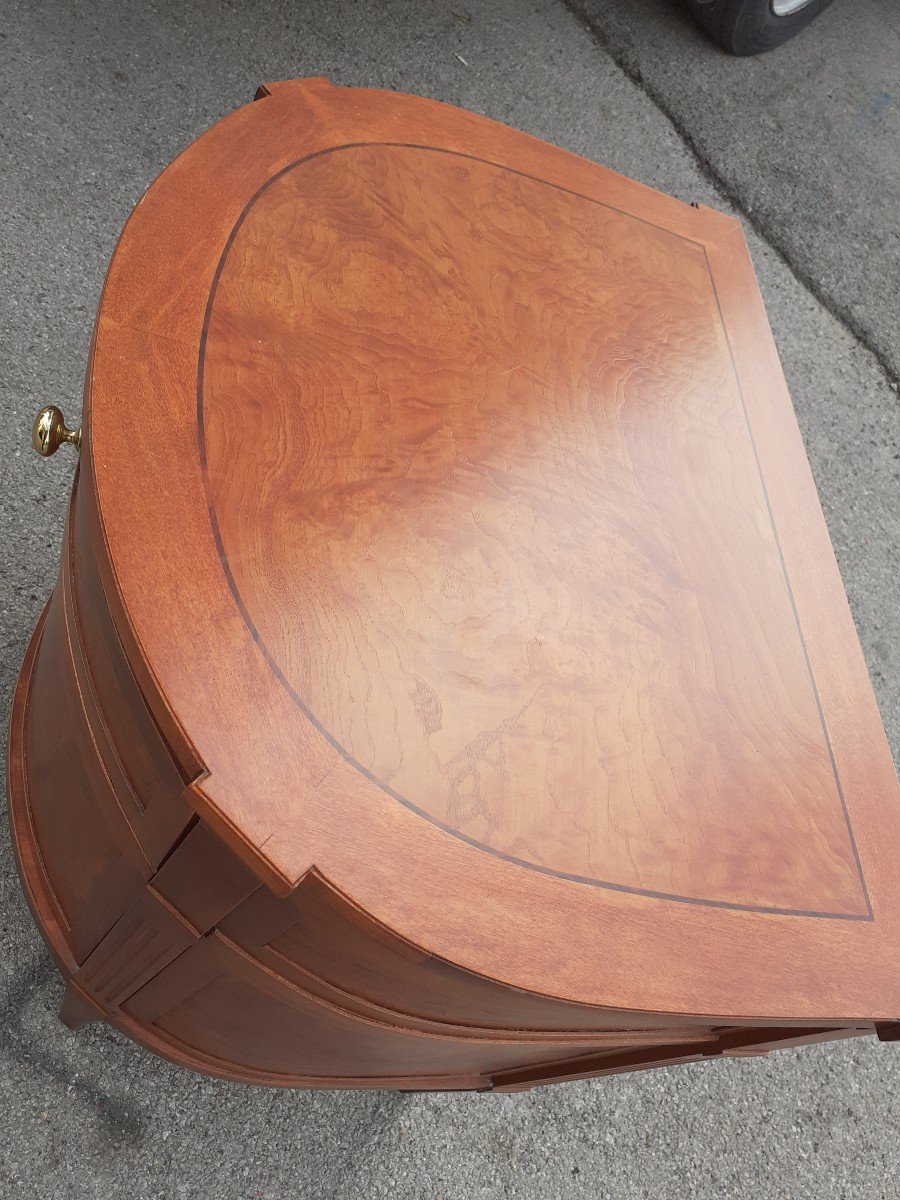 Table De Chevet élégante En Placage d'Acajou  Période '900 (de l'Hôtel Exelsior Palace Palermo)-photo-2