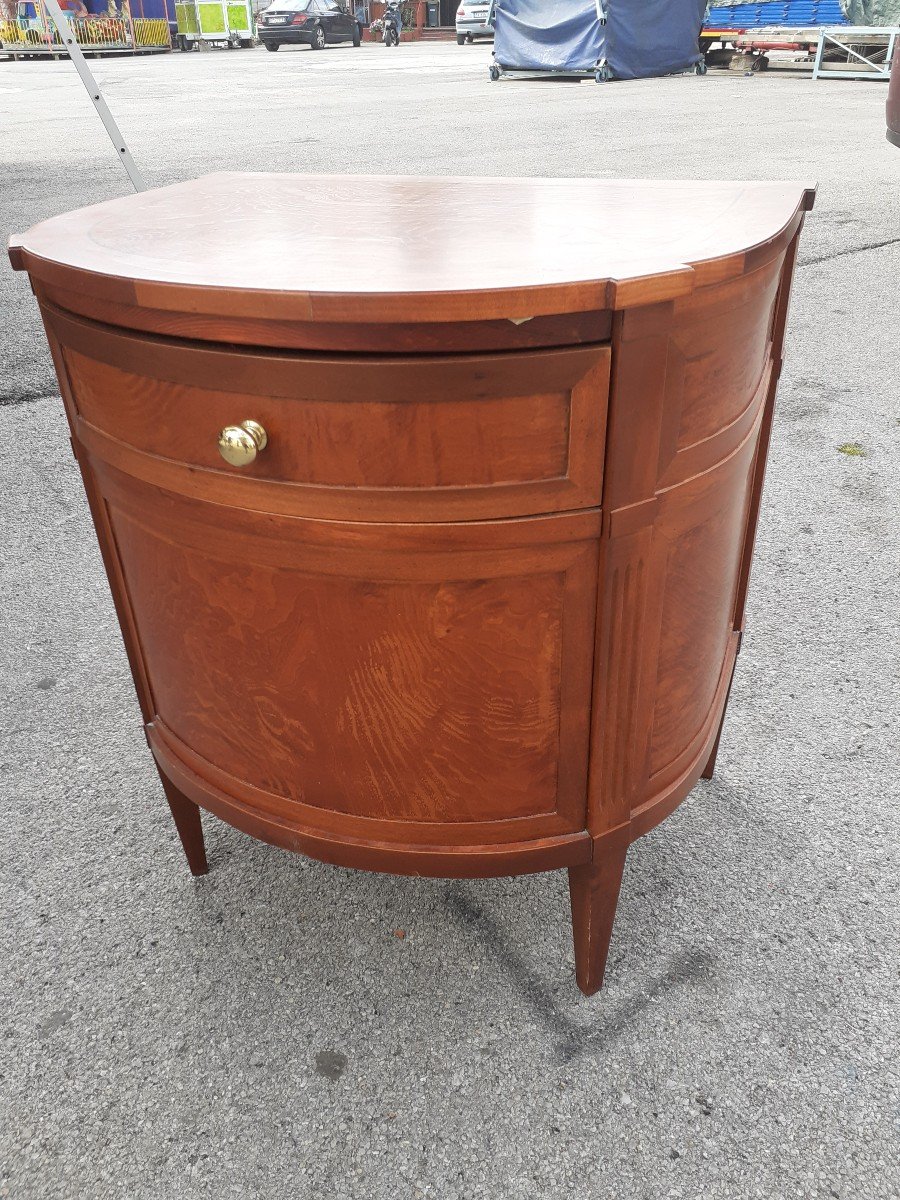 Table De Chevet élégante En Placage d'Acajou  Période '900 (de l'Hôtel Exelsior Palace Palermo)-photo-4