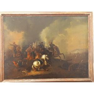 "battle" Painting, 18th Century, Naples