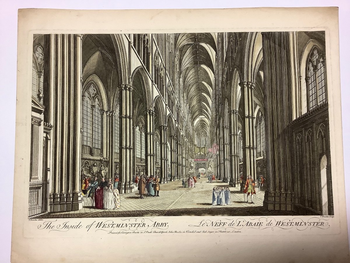 Gravure De La Cathedral De Westminster Ep 1700-photo-2