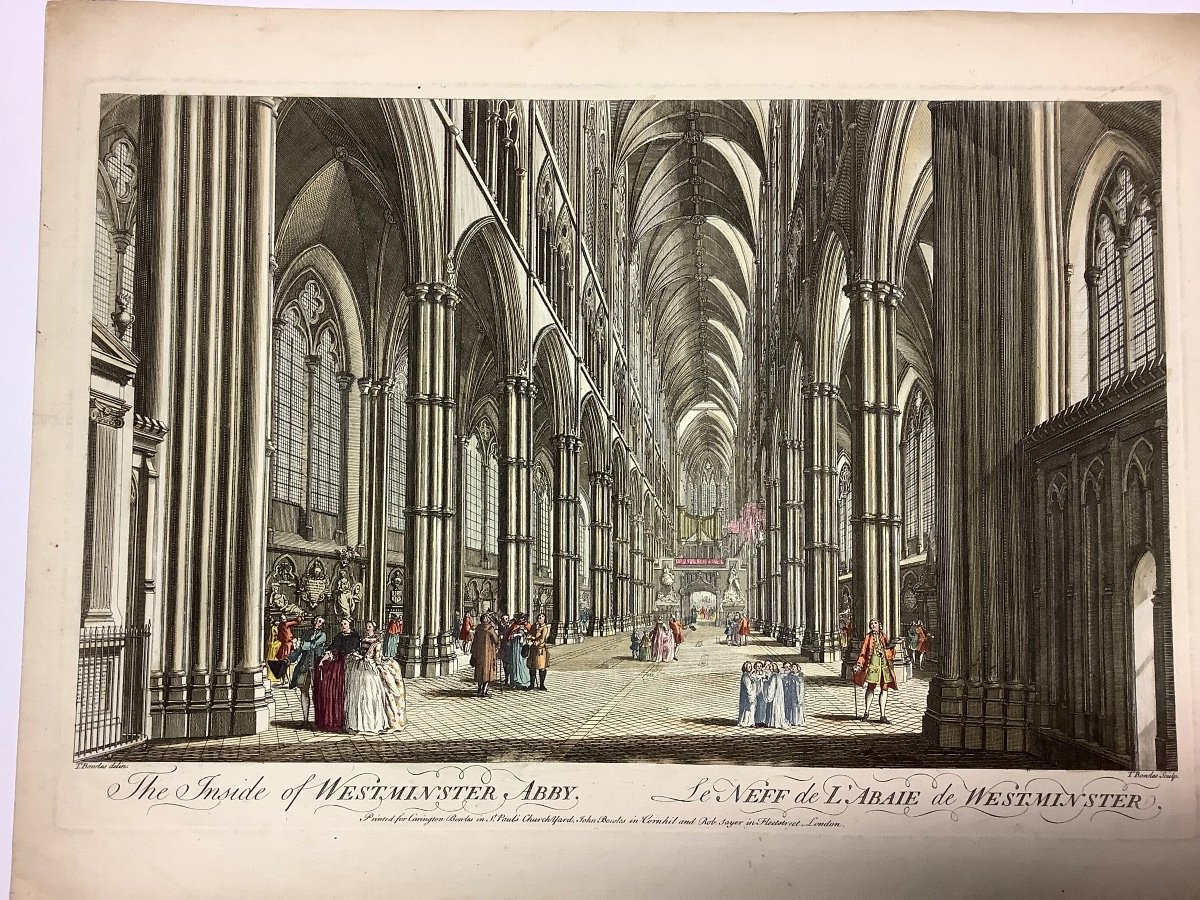 Gravure De La Cathedral De Westminster Ep 1700