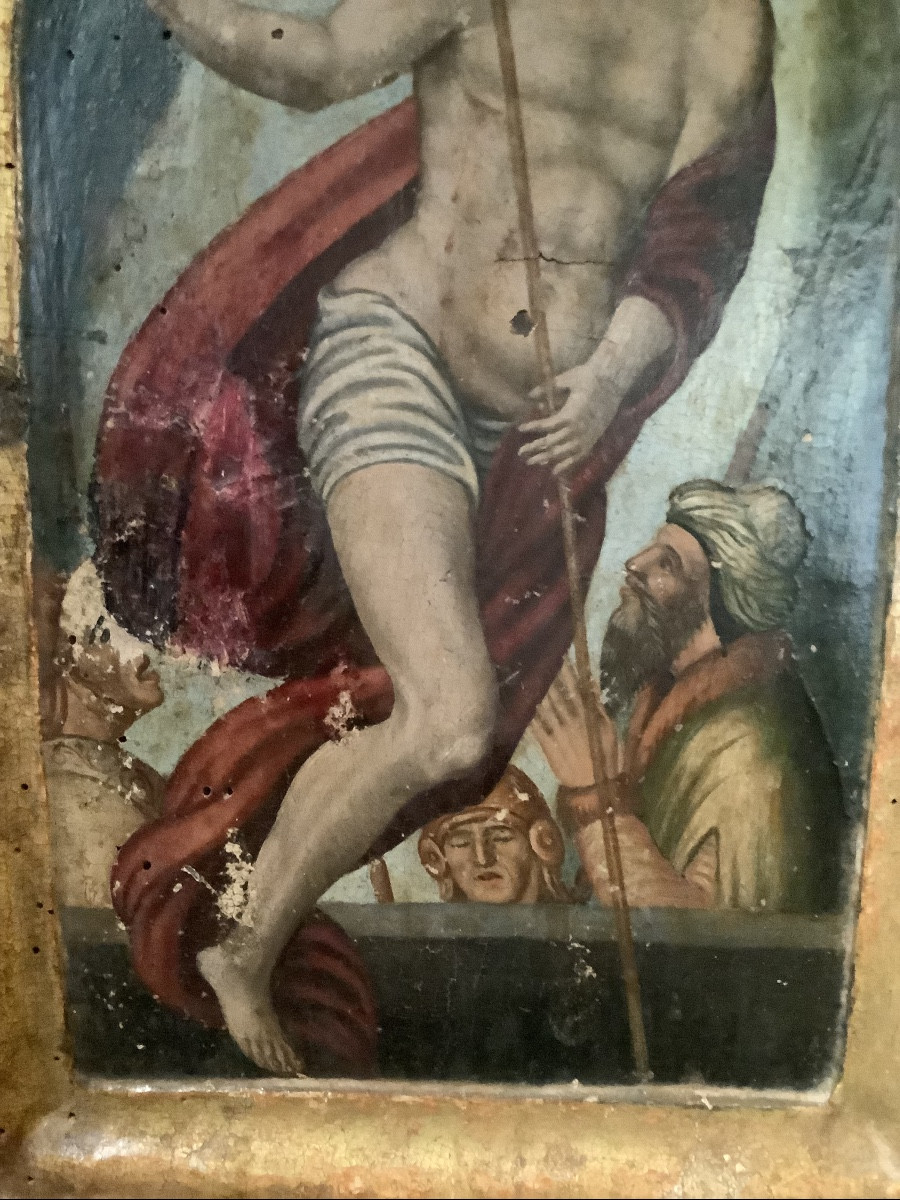 Wooden Tabernacolo Door Painted With Christ And Disciples Ep 700-photo-3
