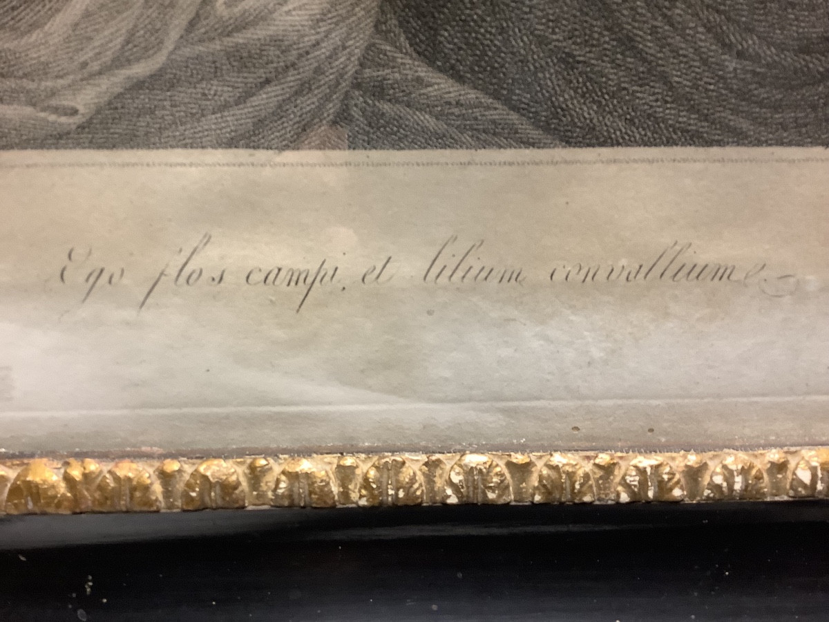 Gravure representant la sainte fa mille avec l’ange .Ep 1774-1847 de Pietro Vedovato-photo-2