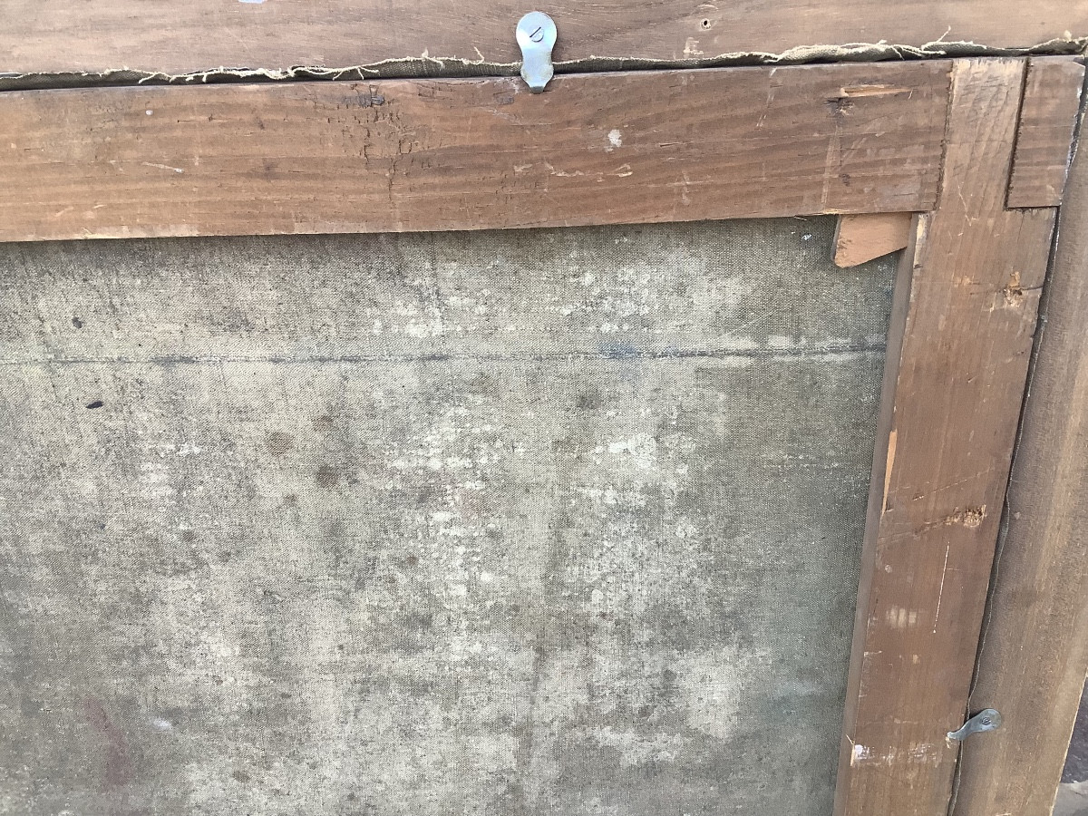 Oil On Canvas Vide Of Venice To Be Restored Painted Artur Ressel Germani 1896- 1966-photo-5