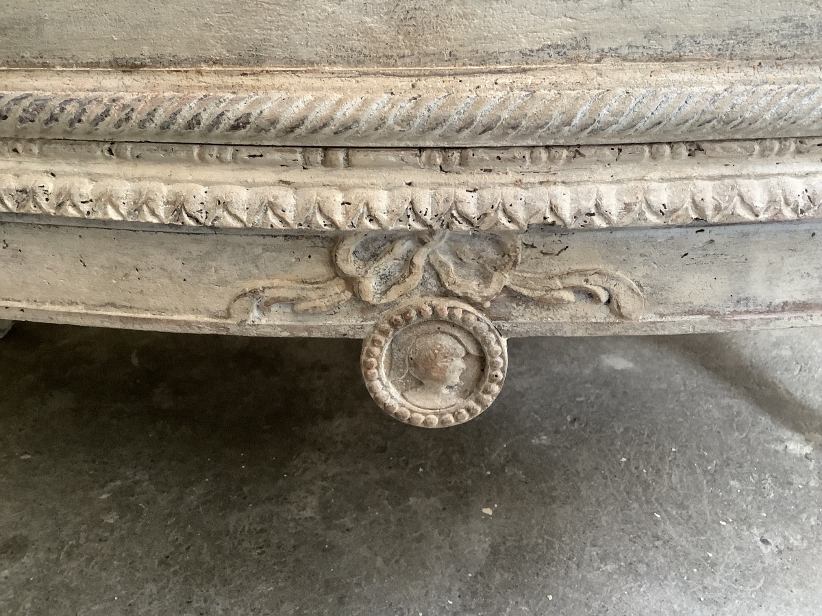 Petite commode  a’ trois  tiroirs sculpte’s France fin du XIXe siecle -photo-2