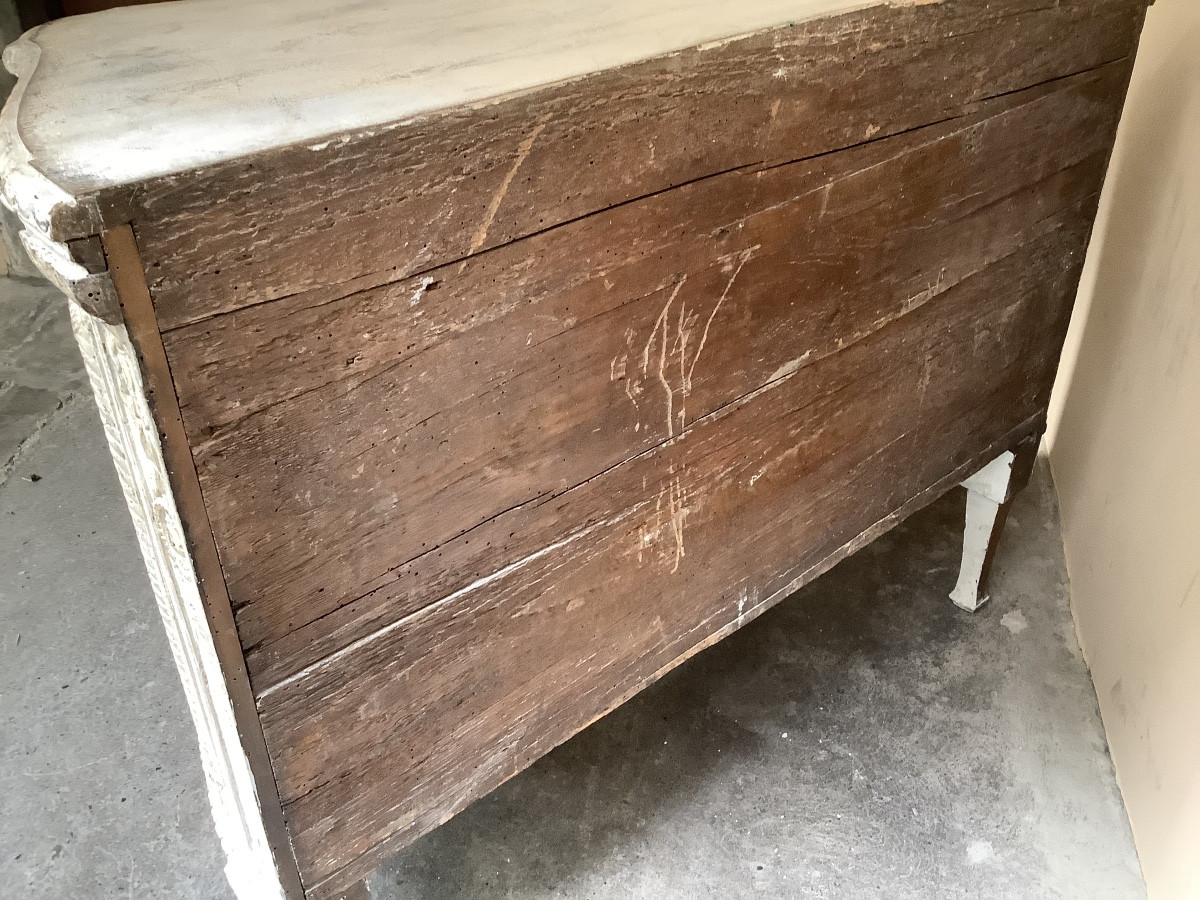 Petite commode  a’ trois  tiroirs sculpte’s France fin du XIXe siecle -photo-4