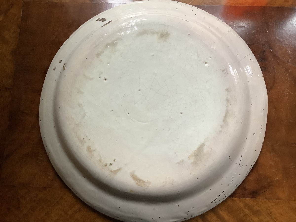 L’argentino Ceramica Plate With Floral De’corations In The Shape Of Hearts, Italy Naples 19 Th -photo-3