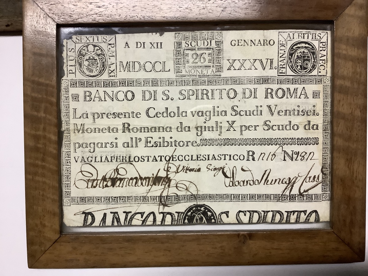 Quatre coupons de  la banque de Rome e de Santo Monte vers 1750-photo-1