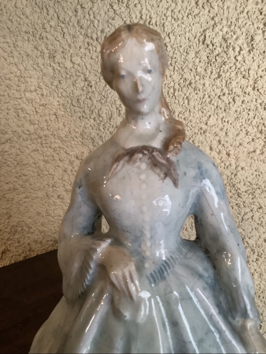 French Ceramic Checkerboard Signed Lachenal, 1925-photo-4