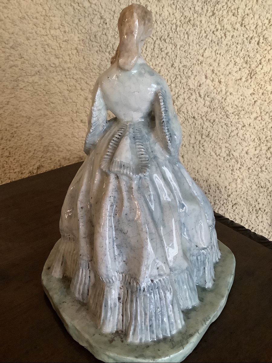 French Ceramic Checkerboard Signed Lachenal, 1925-photo-2
