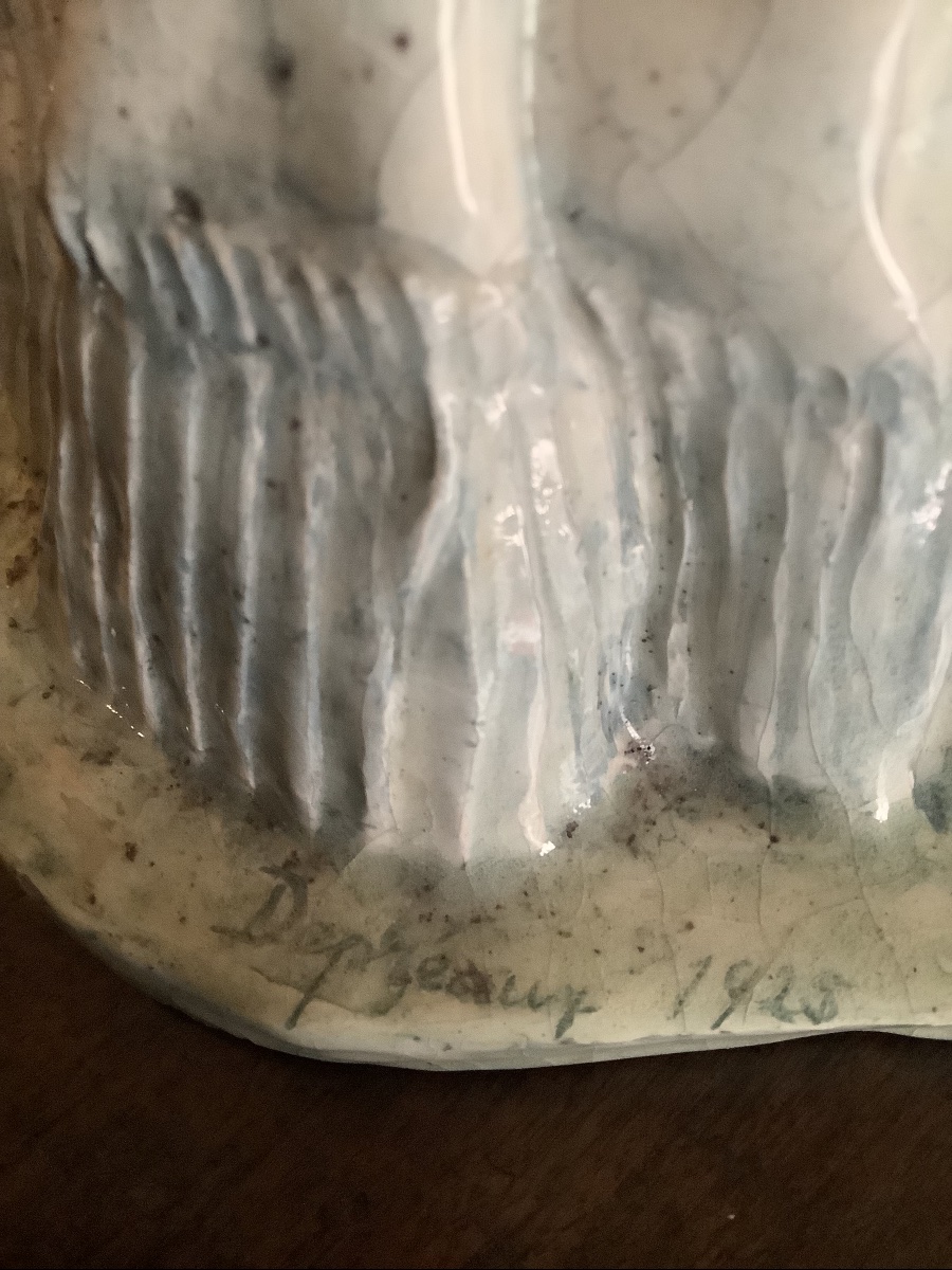 French Ceramic Checkerboard Signed Lachenal, 1925-photo-4