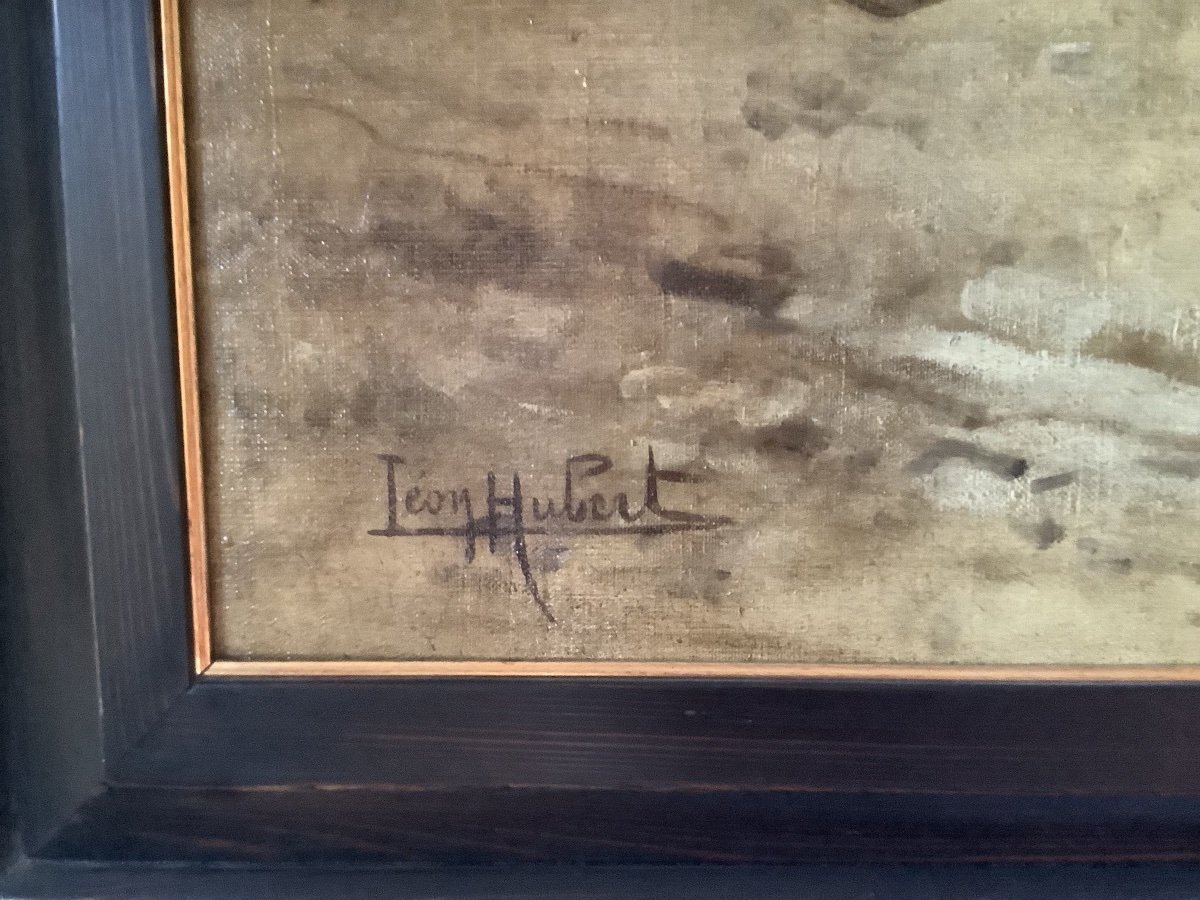 Oil On Canvas, Still Life With Animals, Signed Le’on Hubert Francia Ep, 1887–1915-photo-3