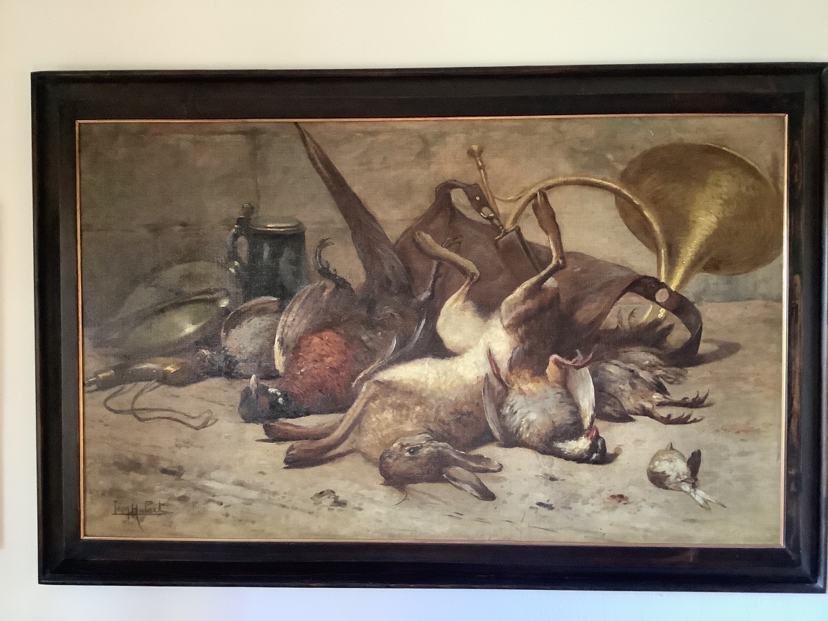 Oil On Canvas, Still Life With Animals, Signed Le’on Hubert Francia Ep, 1887–1915