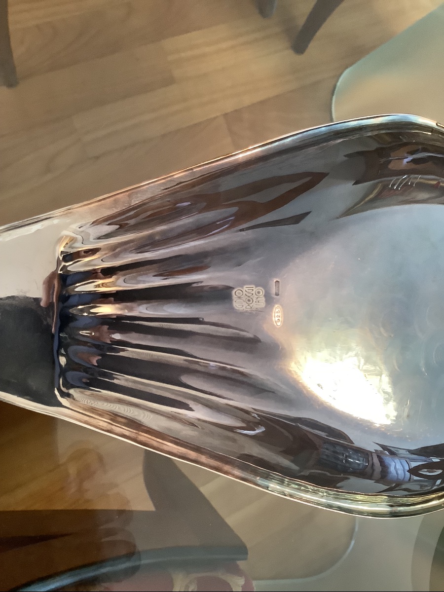 Silver Lotus Flower Centerpiece By Broggi Milano-photo-2