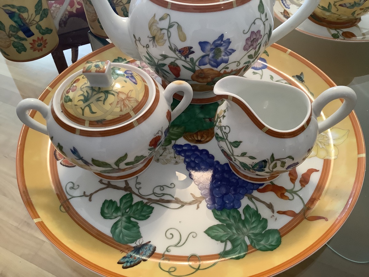 Service en porcelaine fine Herme’s compose’ de 39 piece Ep XX siecle-photo-4