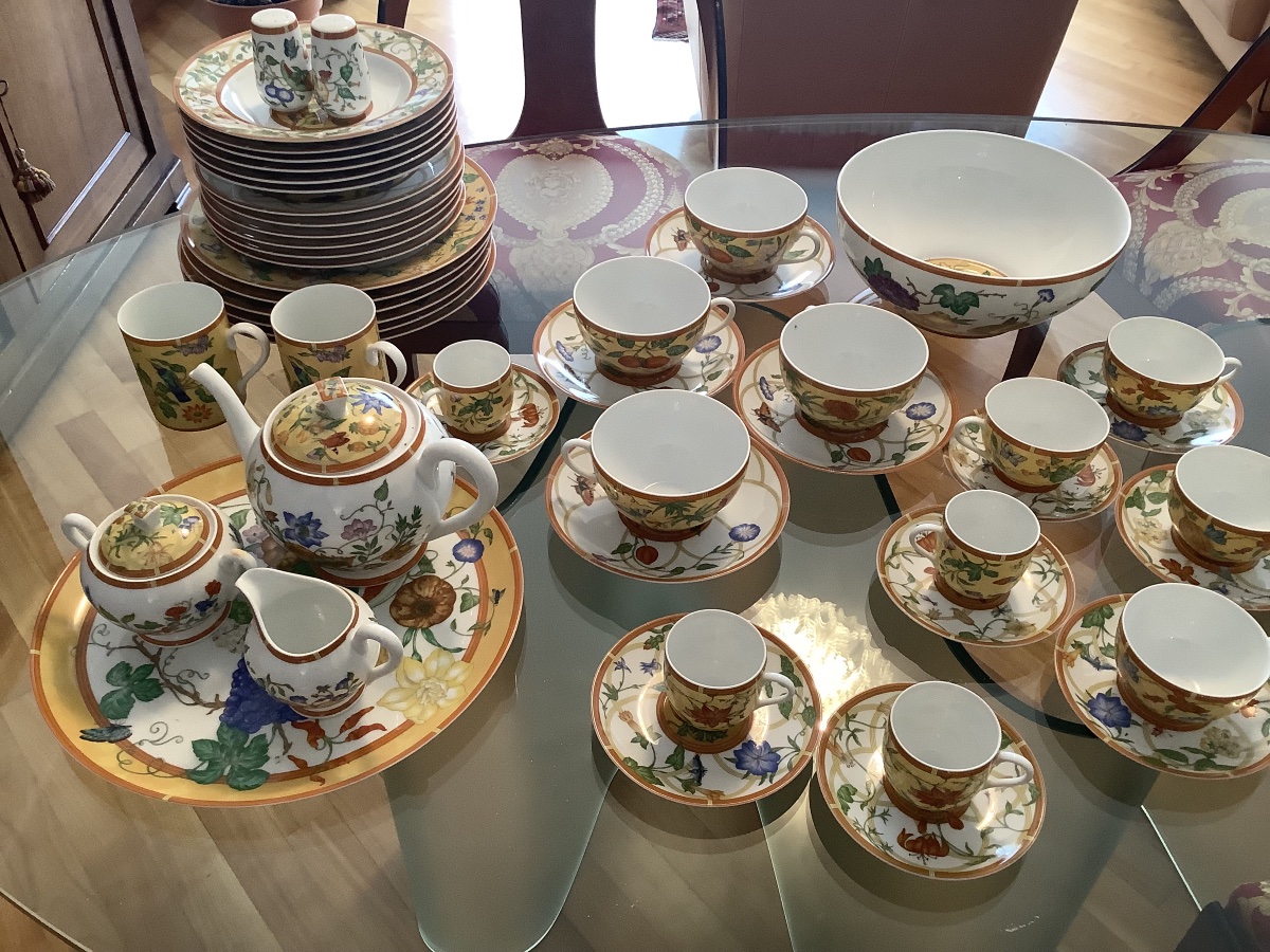 Service en porcelaine fine Herme’s compose’ de 39 piece Ep XX siecle-photo-6