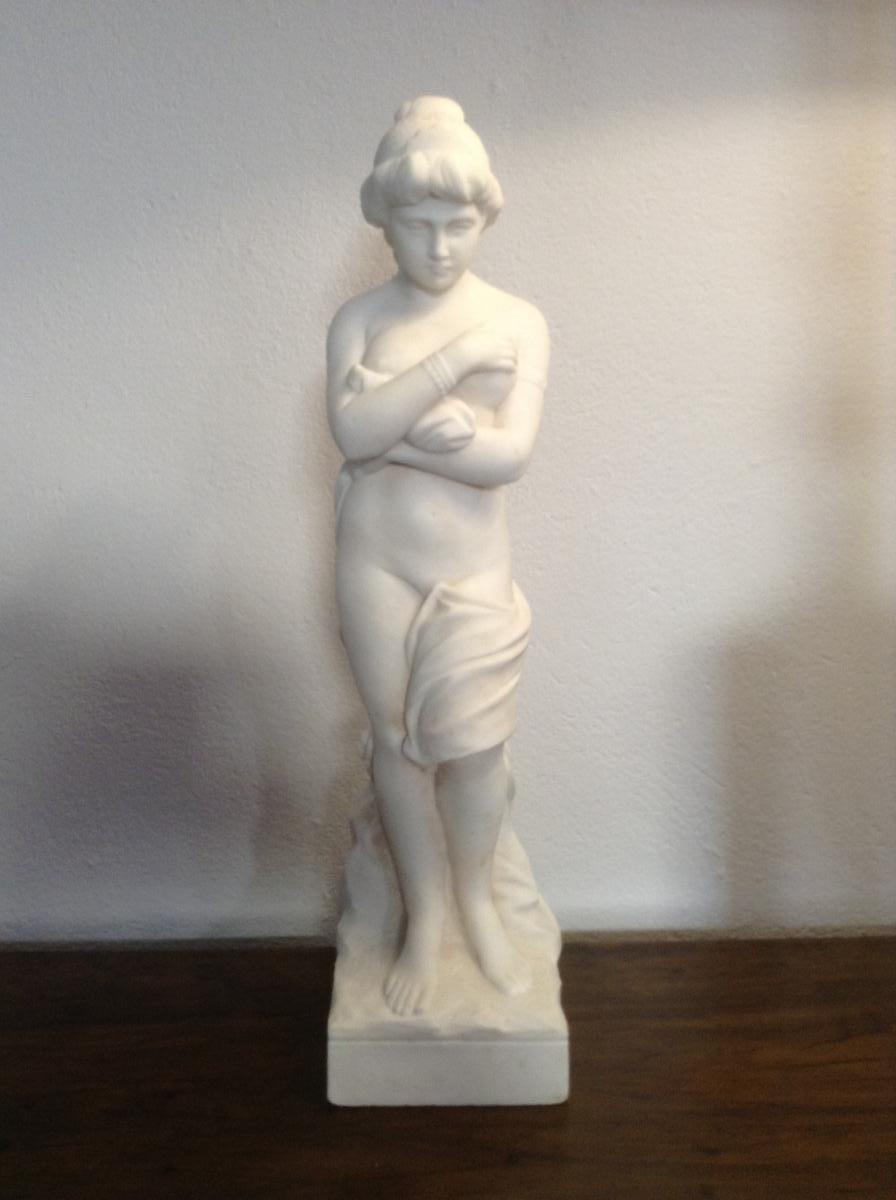 Sculpture En Marbre Blanc De Carrara