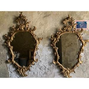 Paire De Miroir Dore’s Venezia Ep XVIII Siecle