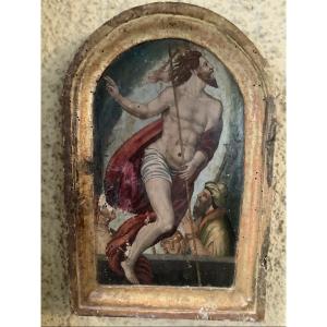 Wooden Tabernacolo Door Painted With Christ And Disciples Ep 700