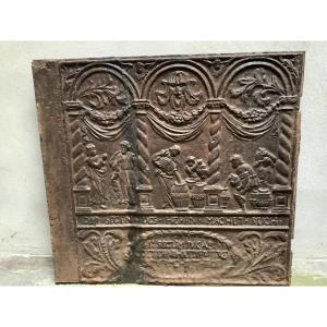 Cast Iron Plaque Depicting The Miracle Of The Oil Of The Prophet Elisa Ep 700