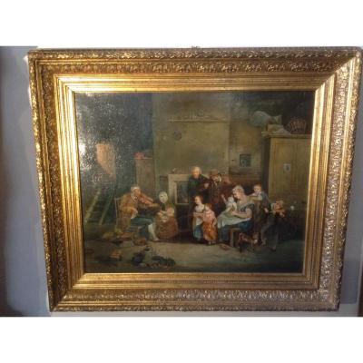 Huile Sur Toile Flamands Ep Fin 800