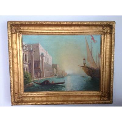 Huile Sur Toile Venezia Ep XXsiecle