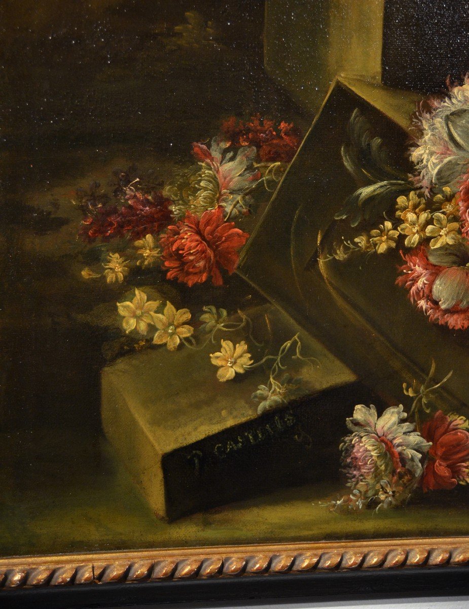 Pieter Casteels III -signé- (anvers 1684 - Richmond 1749), Nature Morte Florale-photo-3