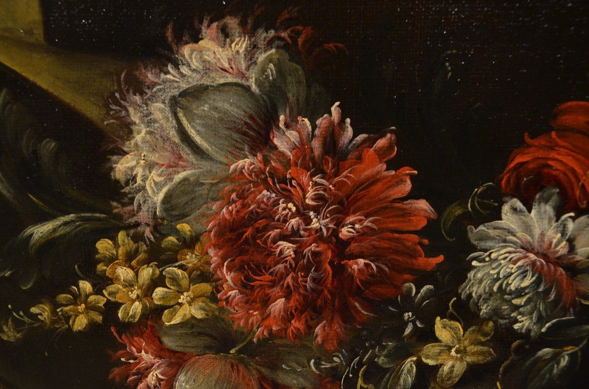 Pieter Casteels III -signé- (anvers 1684 - Richmond 1749), Nature Morte Florale-photo-2