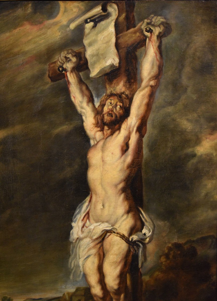 Christ Crucifié Avec Marie-madeleine, Peter Paul Rubens (1577 - 1640) Atelier De-photo-3