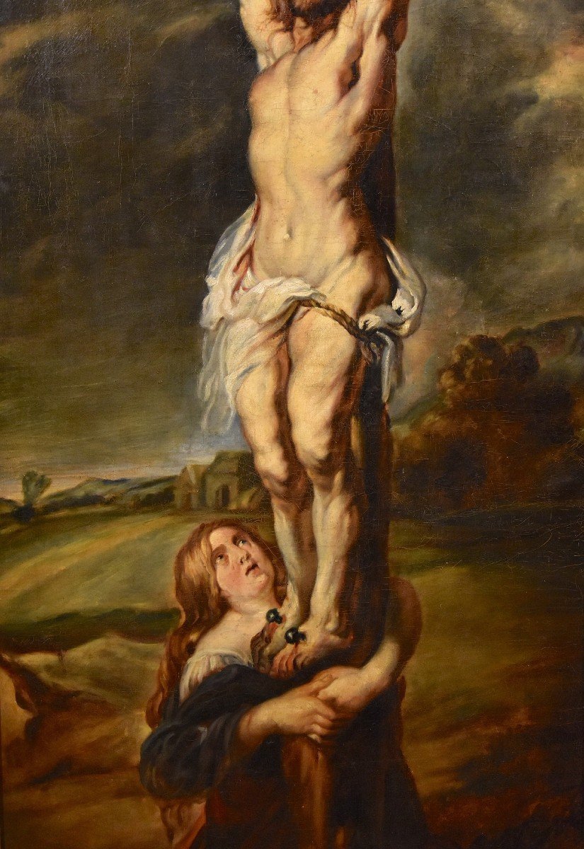 Christ Crucifié Avec Marie-madeleine, Peter Paul Rubens (1577 - 1640) Atelier De-photo-4