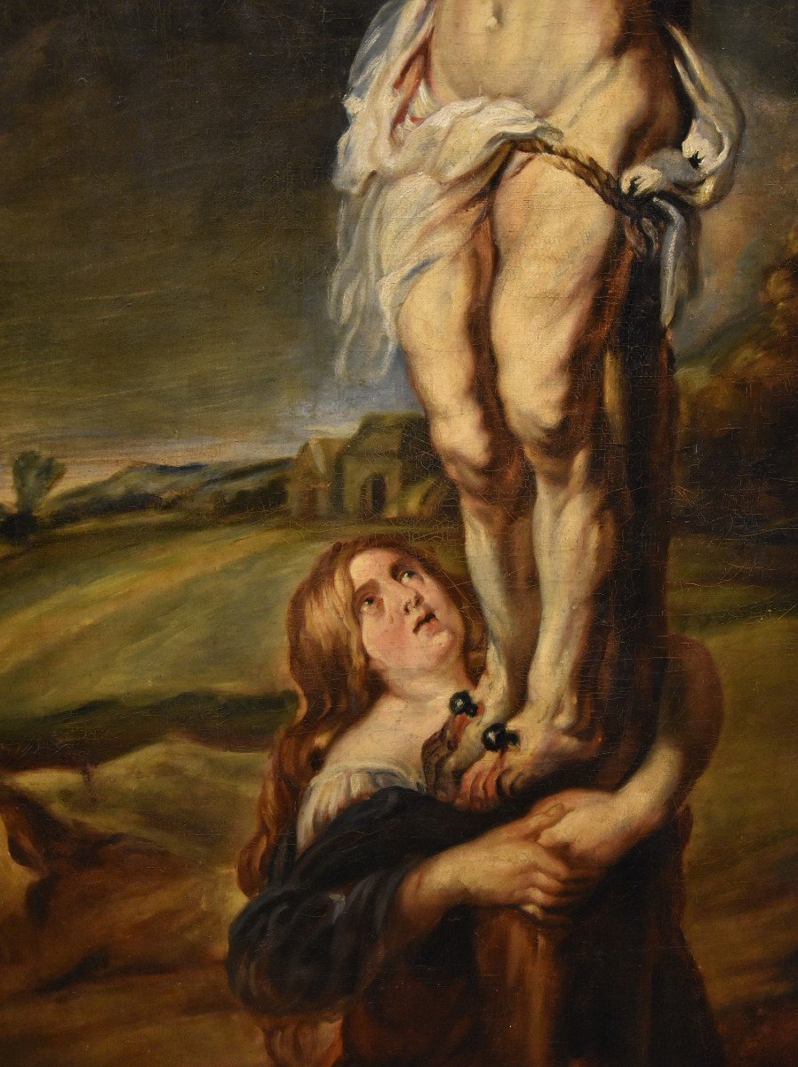 Christ Crucifié Avec Marie-madeleine, Peter Paul Rubens (1577 - 1640) Atelier De-photo-2